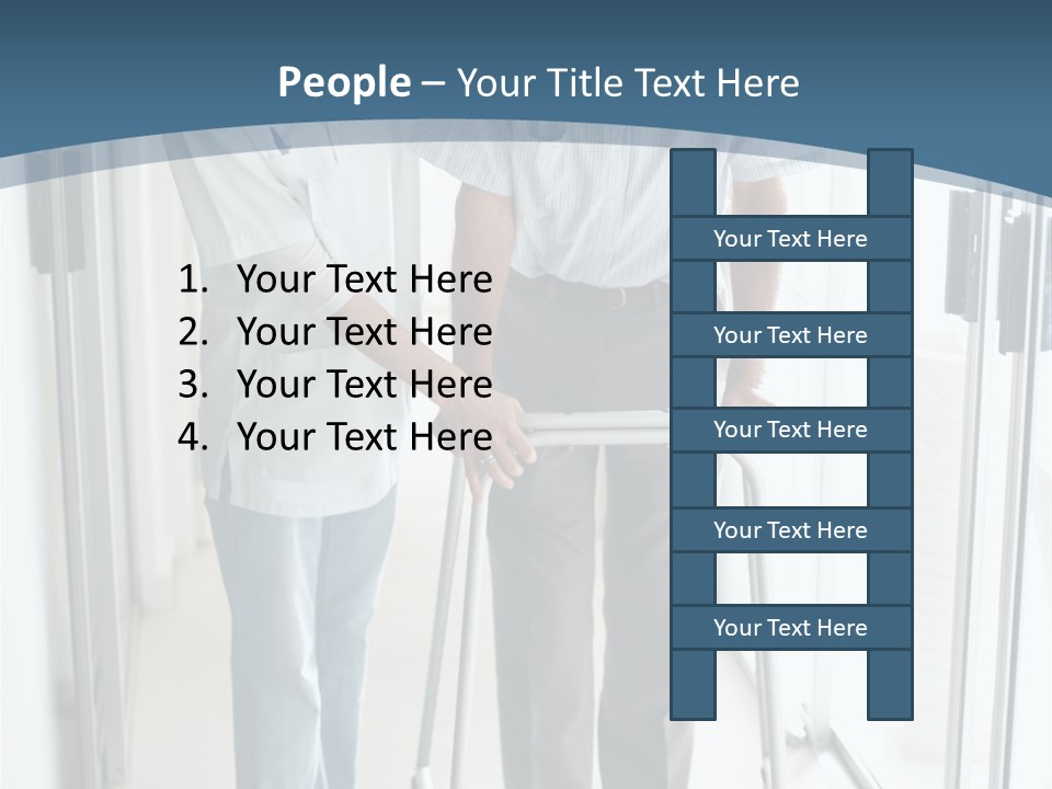 A Nurse Helping A Patient With A Walker PowerPoint Template