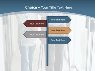 A Nurse Helping A Patient With A Walker PowerPoint Template