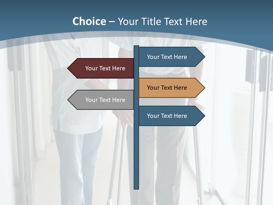 A Nurse Helping A Patient With A Walker PowerPoint Template