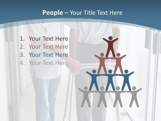 A Nurse Helping A Patient With A Walker PowerPoint Template