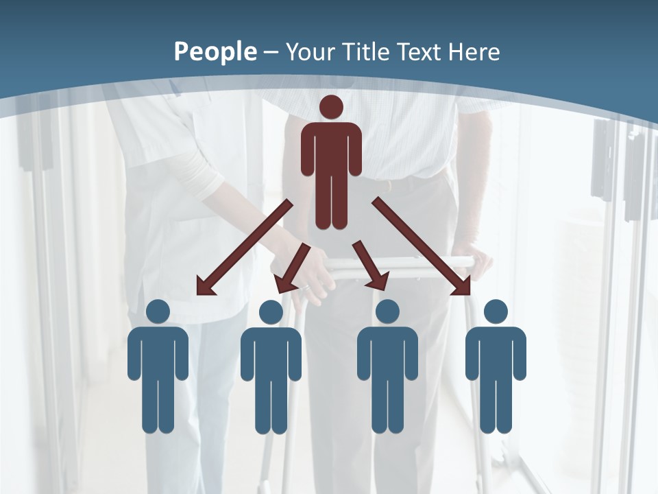 A Nurse Helping A Patient With A Walker PowerPoint Template