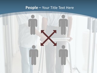 A Nurse Helping A Patient With A Walker PowerPoint Template