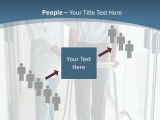 A Nurse Helping A Patient With A Walker PowerPoint Template