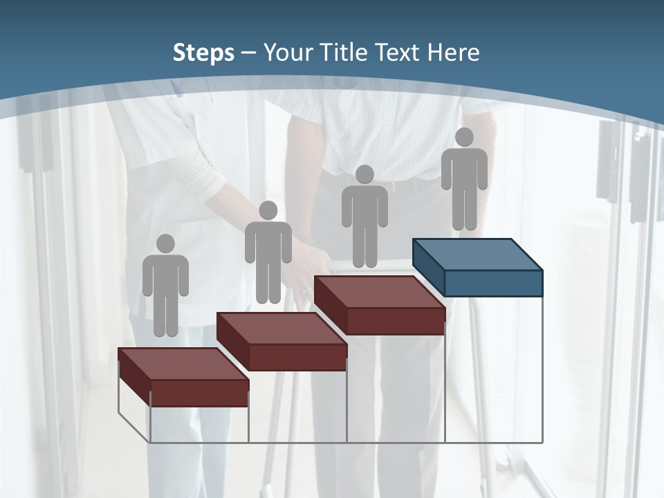 A Nurse Helping A Patient With A Walker PowerPoint Template