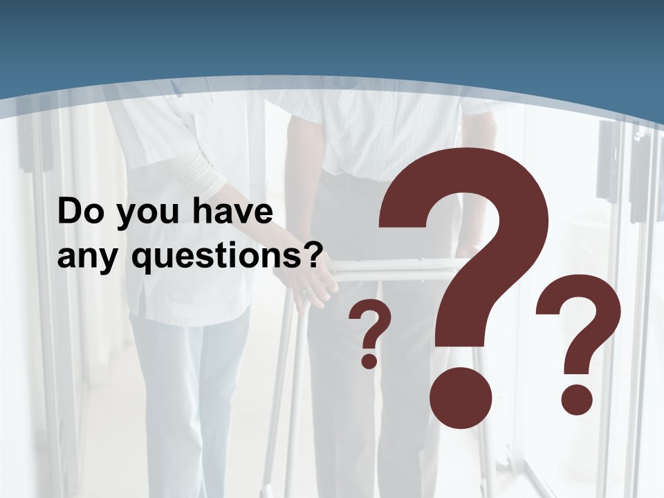 A Nurse Helping A Patient With A Walker PowerPoint Template