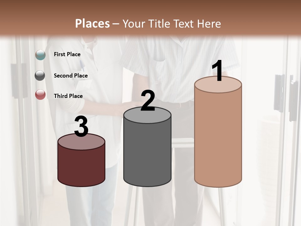 A Nurse Helping A Patient With A Walker PowerPoint Template