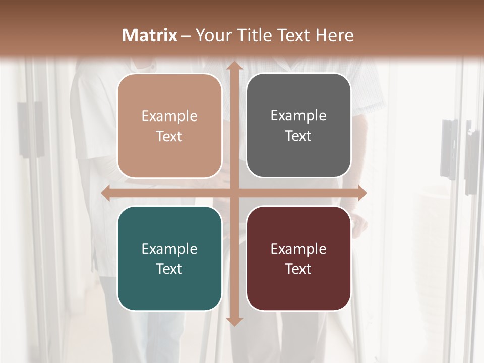 A Nurse Helping A Patient With A Walker PowerPoint Template