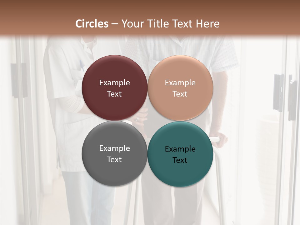 A Nurse Helping A Patient With A Walker PowerPoint Template