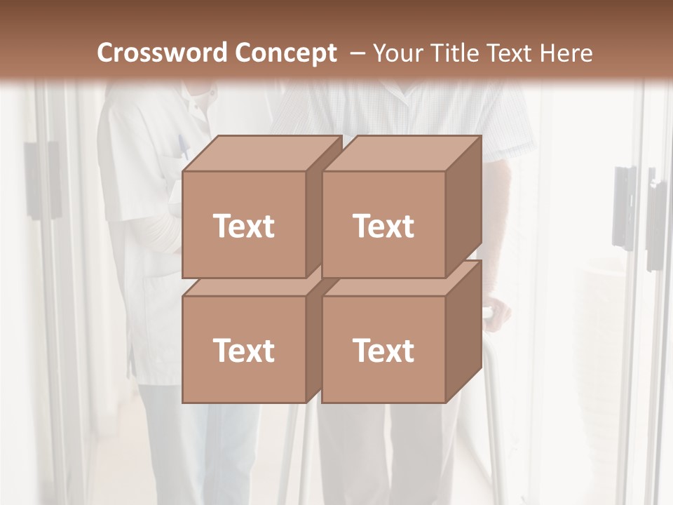 A Nurse Helping A Patient With A Walker PowerPoint Template