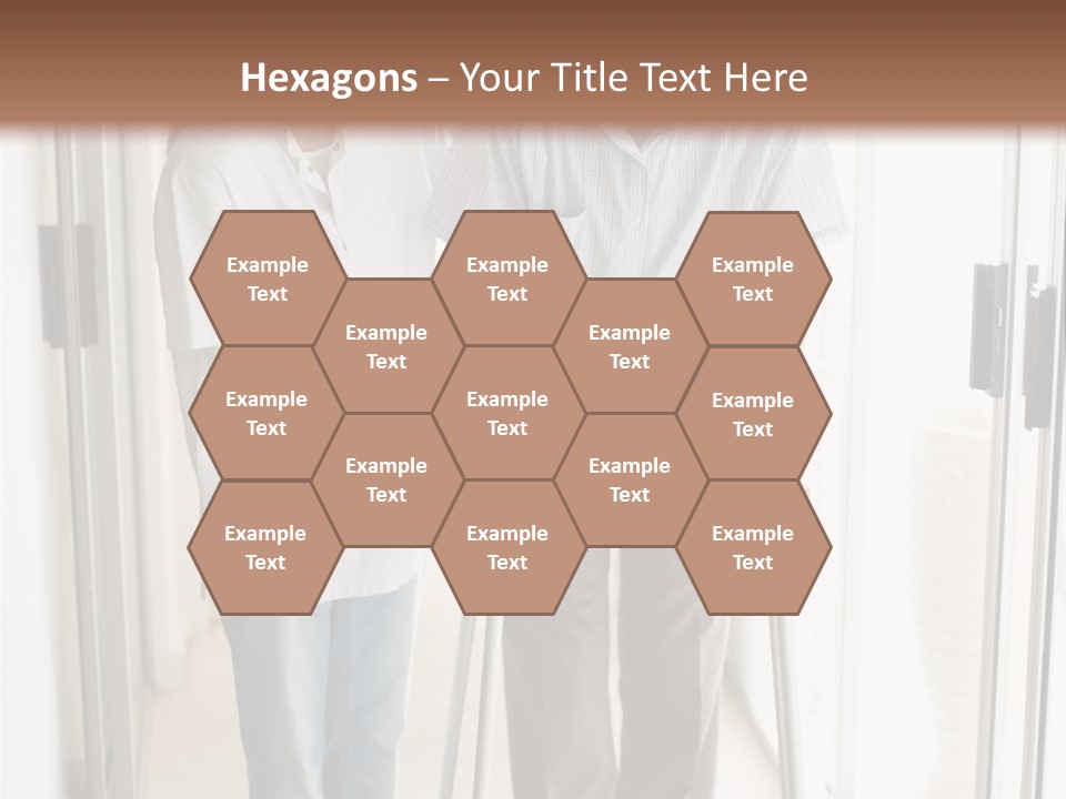 A Nurse Helping A Patient With A Walker PowerPoint Template