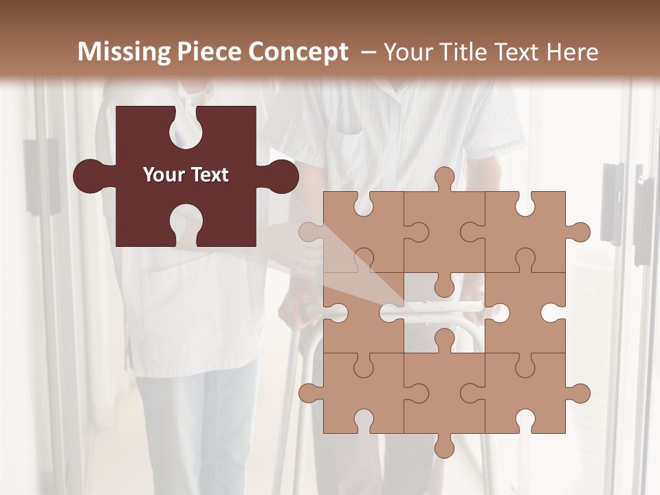 A Nurse Helping A Patient With A Walker PowerPoint Template