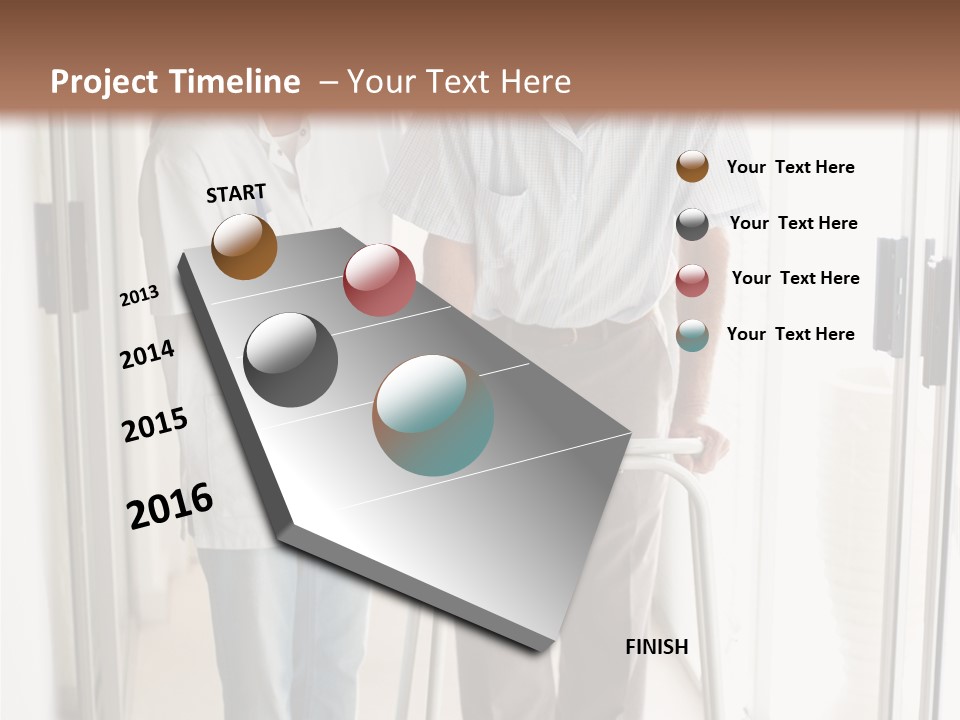 A Nurse Helping A Patient With A Walker PowerPoint Template