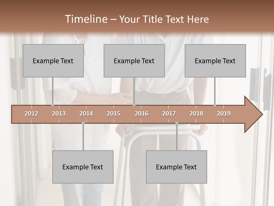 A Nurse Helping A Patient With A Walker PowerPoint Template