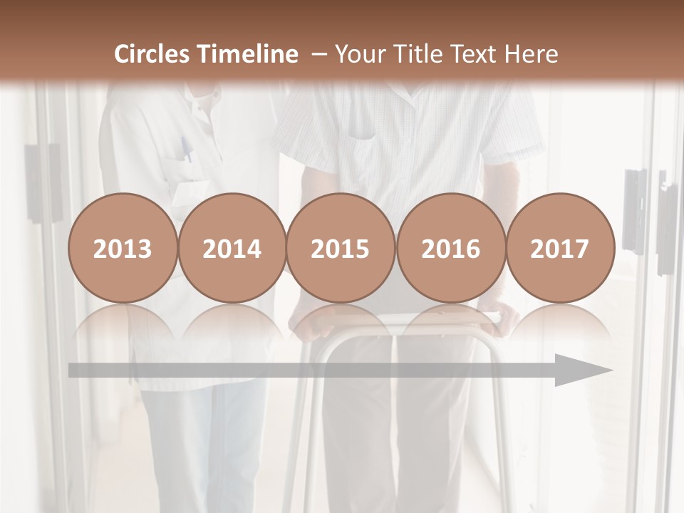 A Nurse Helping A Patient With A Walker PowerPoint Template