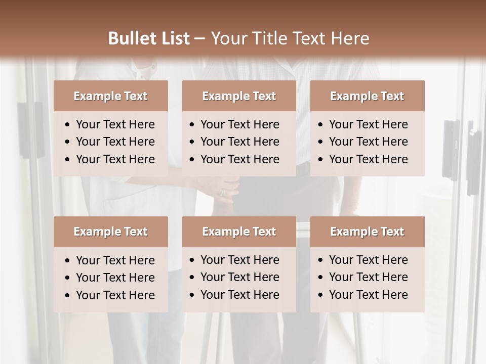 A Nurse Helping A Patient With A Walker PowerPoint Template