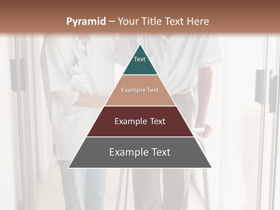 A Nurse Helping A Patient With A Walker PowerPoint Template
