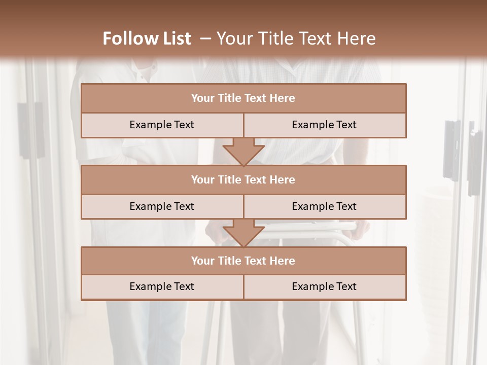 A Nurse Helping A Patient With A Walker PowerPoint Template