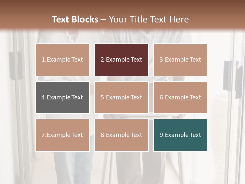 A Nurse Helping A Patient With A Walker PowerPoint Template
