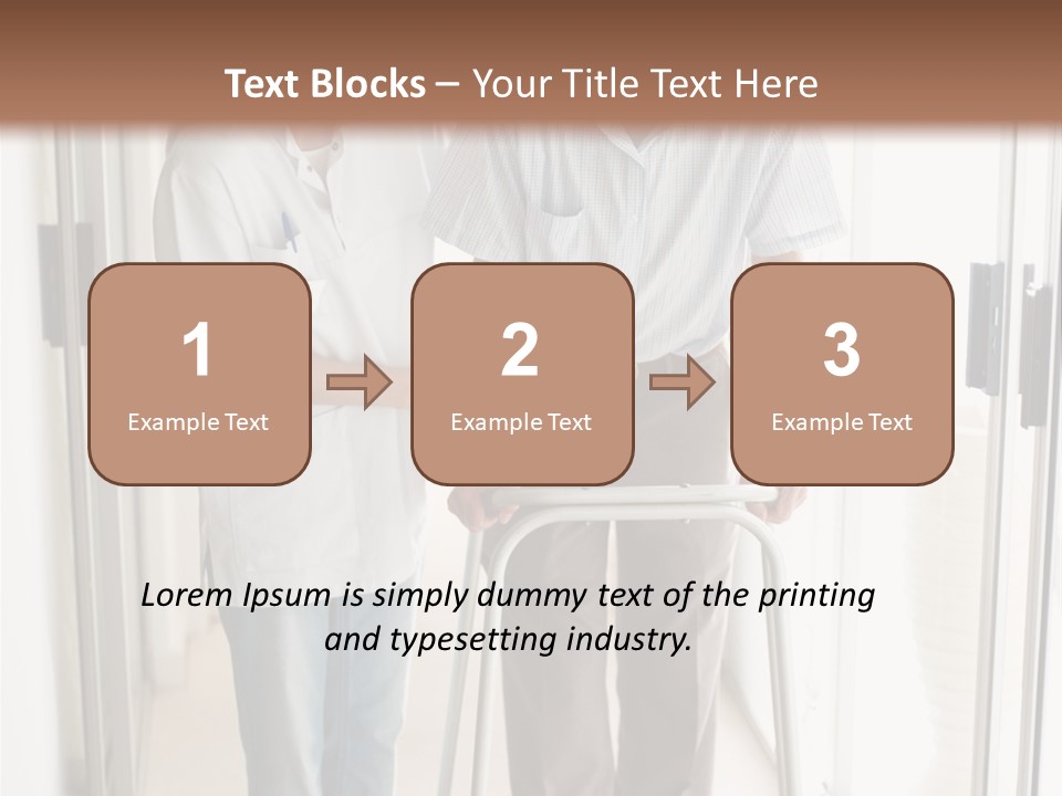 A Nurse Helping A Patient With A Walker PowerPoint Template