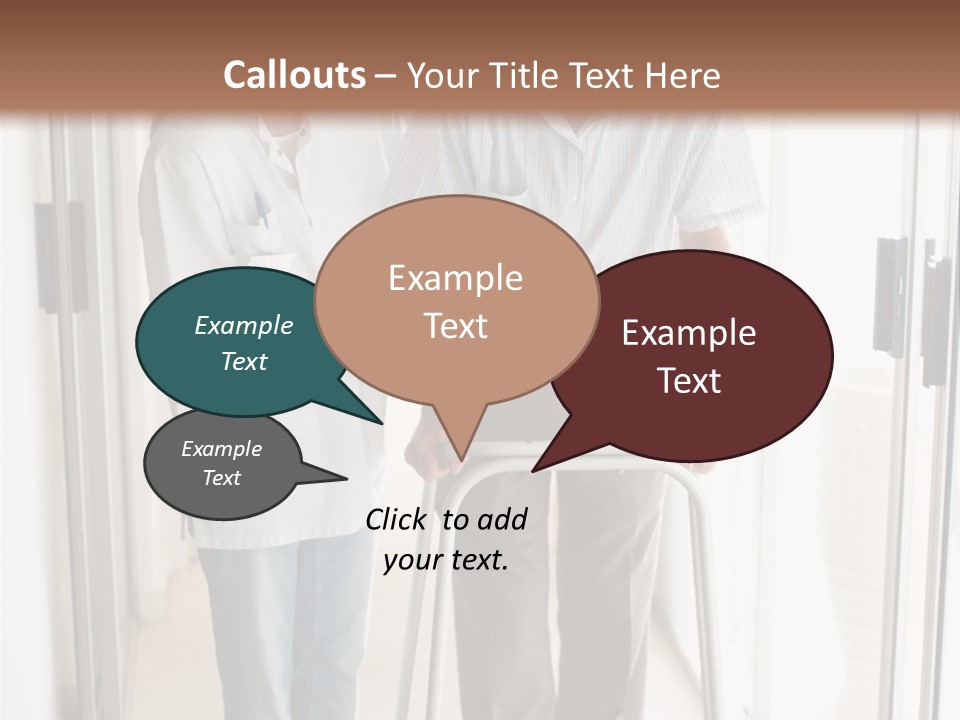 A Nurse Helping A Patient With A Walker PowerPoint Template