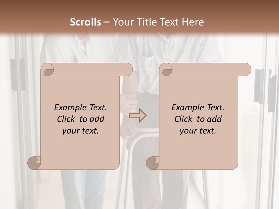 A Nurse Helping A Patient With A Walker PowerPoint Template