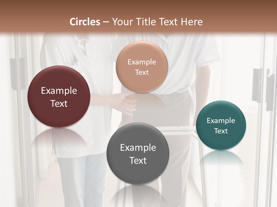 A Nurse Helping A Patient With A Walker PowerPoint Template