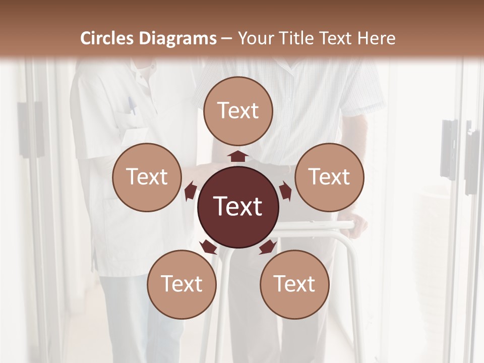 A Nurse Helping A Patient With A Walker PowerPoint Template