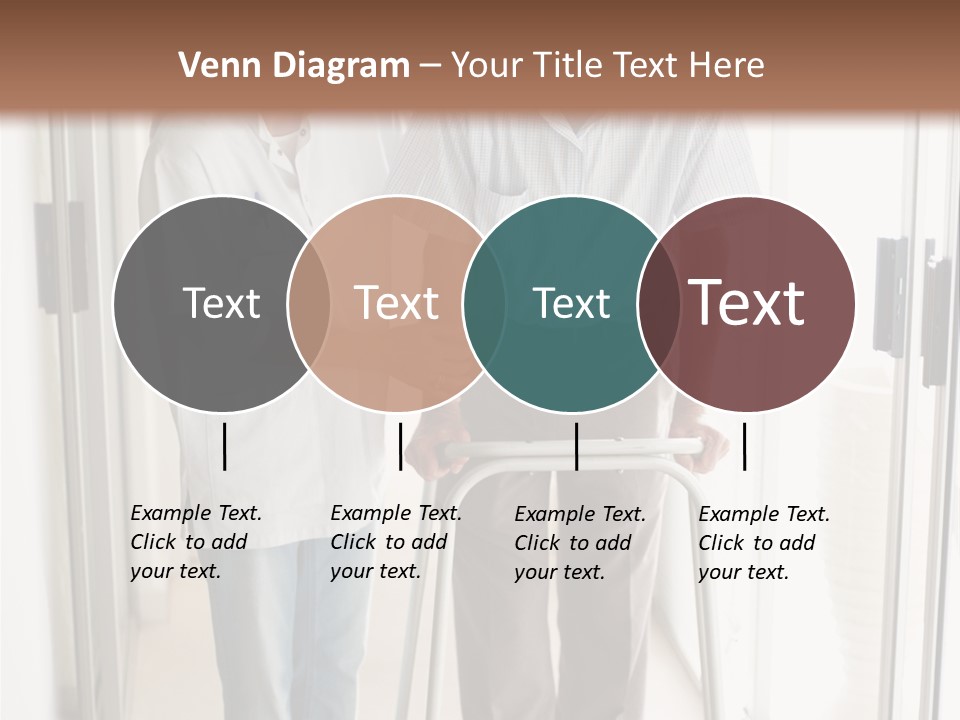 A Nurse Helping A Patient With A Walker PowerPoint Template