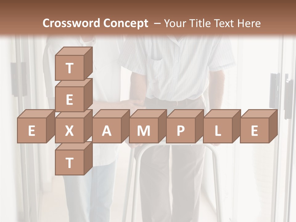 A Nurse Helping A Patient With A Walker PowerPoint Template