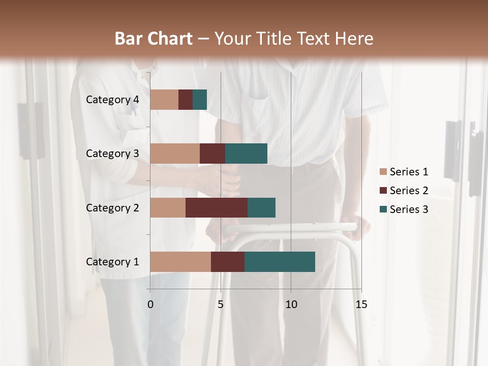 A Nurse Helping A Patient With A Walker PowerPoint Template