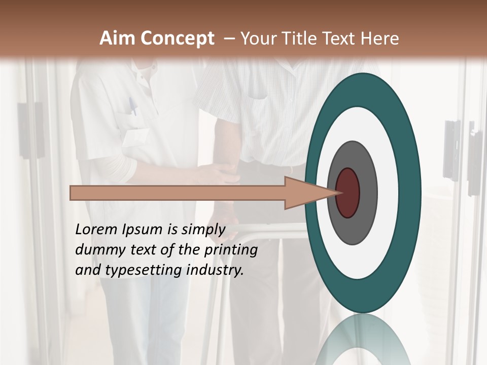 A Nurse Helping A Patient With A Walker PowerPoint Template