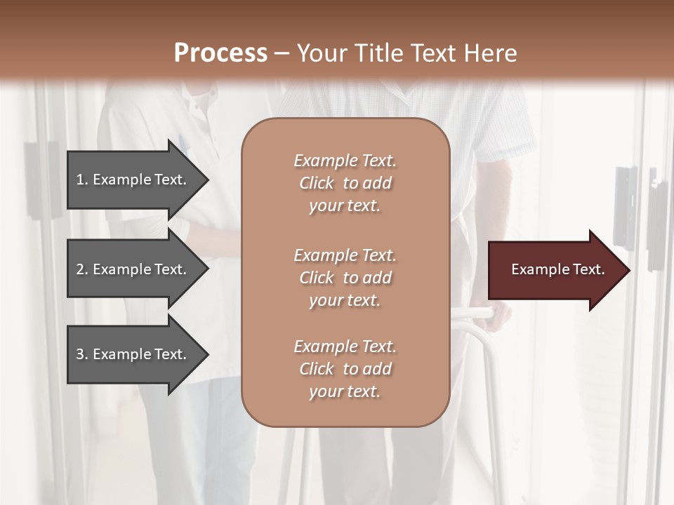 A Nurse Helping A Patient With A Walker PowerPoint Template