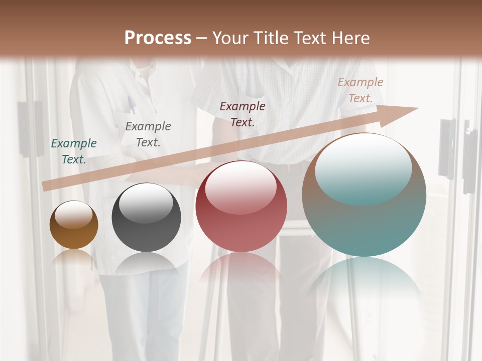 A Nurse Helping A Patient With A Walker PowerPoint Template