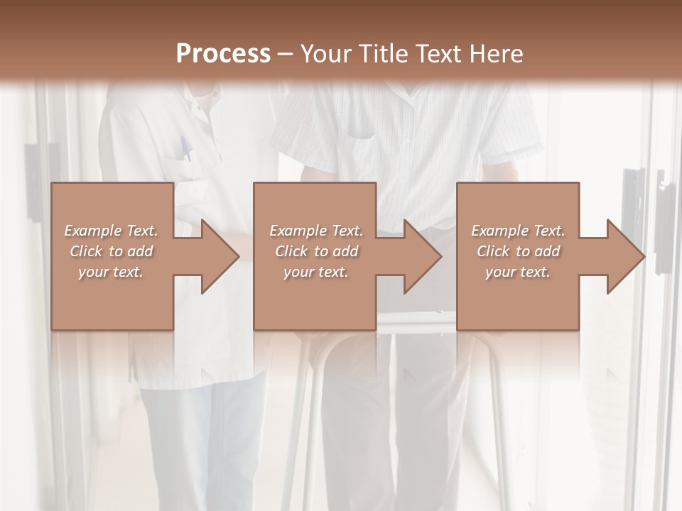 A Nurse Helping A Patient With A Walker PowerPoint Template