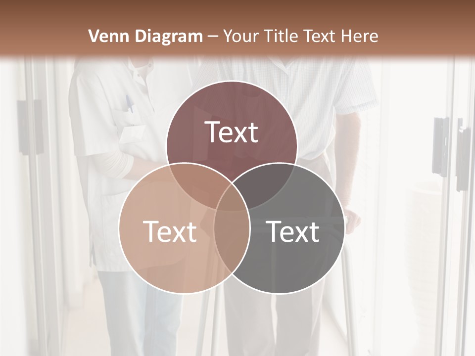 A Nurse Helping A Patient With A Walker PowerPoint Template