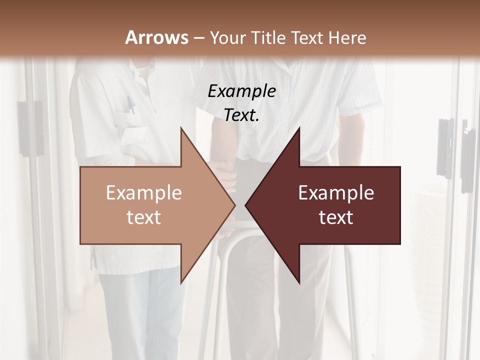 A Nurse Helping A Patient With A Walker PowerPoint Template