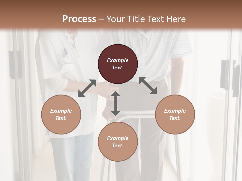A Nurse Helping A Patient With A Walker PowerPoint Template