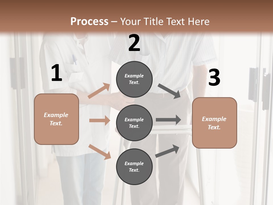 A Nurse Helping A Patient With A Walker PowerPoint Template