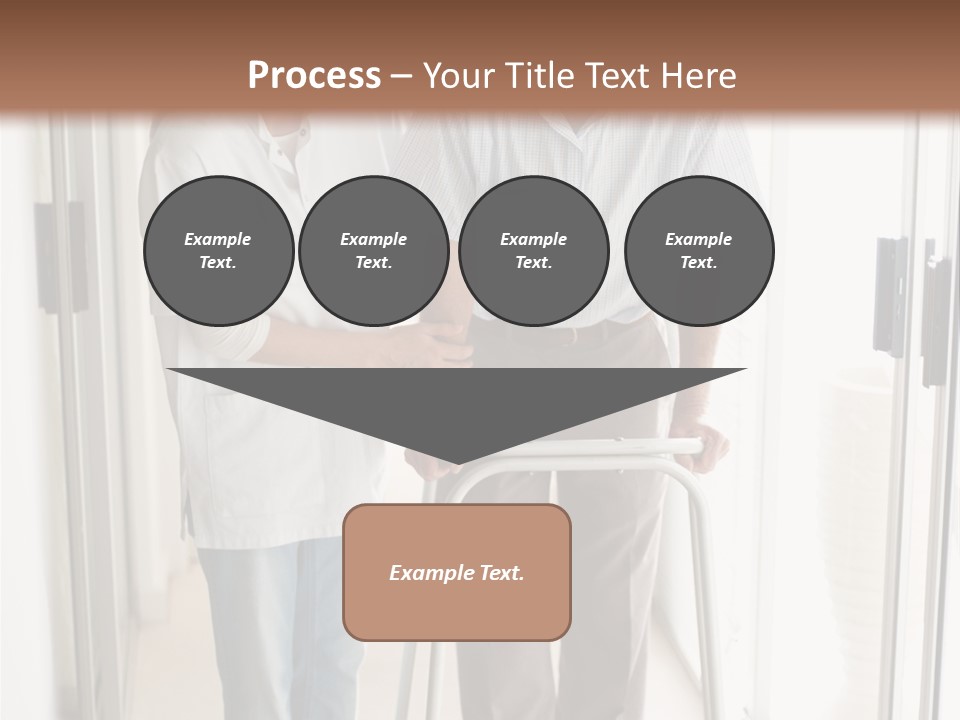 A Nurse Helping A Patient With A Walker PowerPoint Template