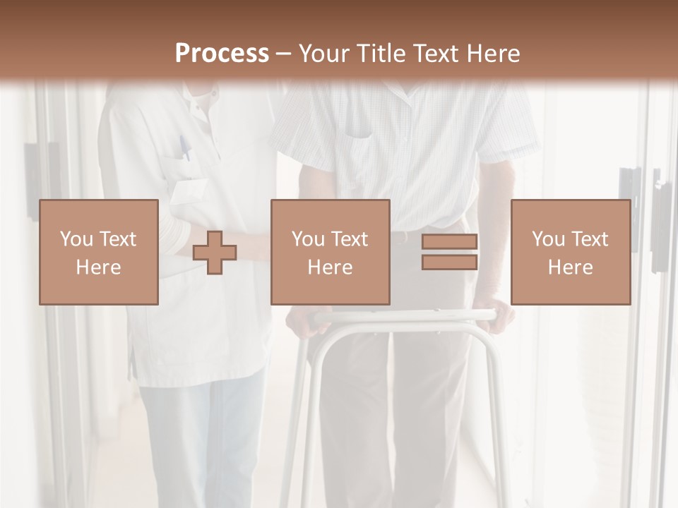 A Nurse Helping A Patient With A Walker PowerPoint Template