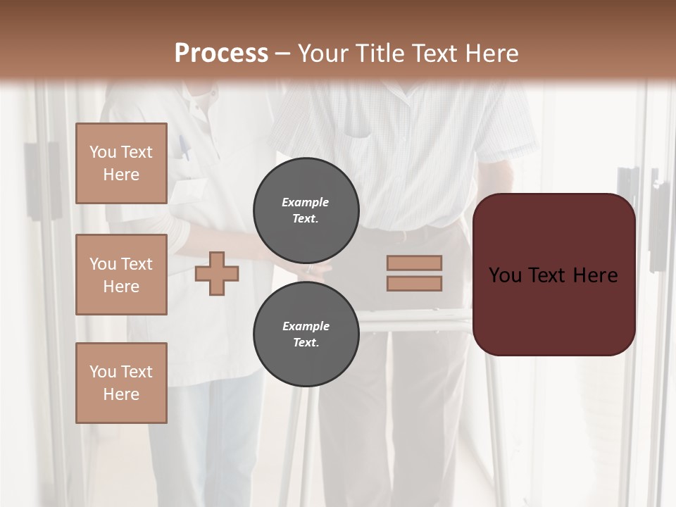 A Nurse Helping A Patient With A Walker PowerPoint Template