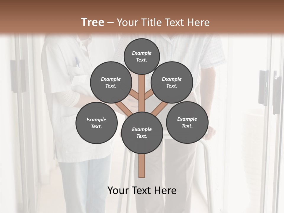A Nurse Helping A Patient With A Walker PowerPoint Template
