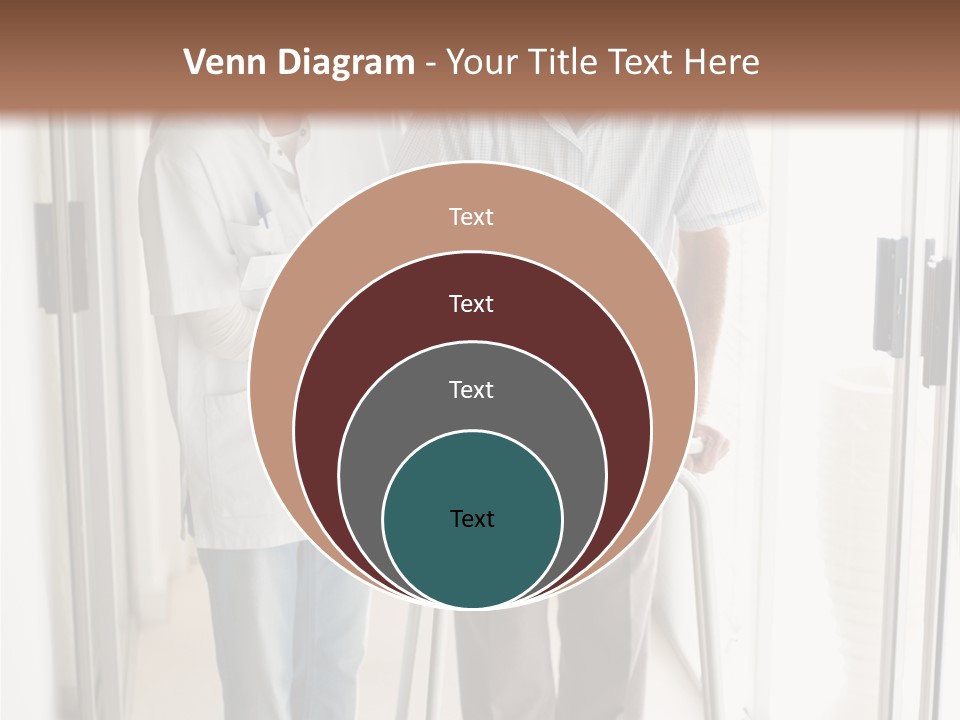 A Nurse Helping A Patient With A Walker PowerPoint Template