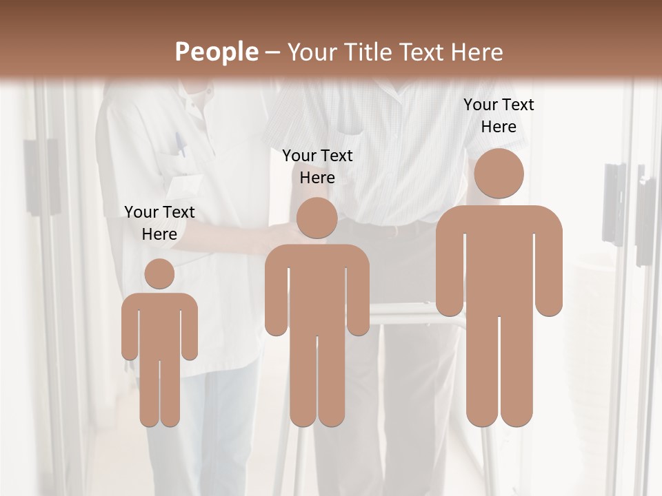 A Nurse Helping A Patient With A Walker PowerPoint Template