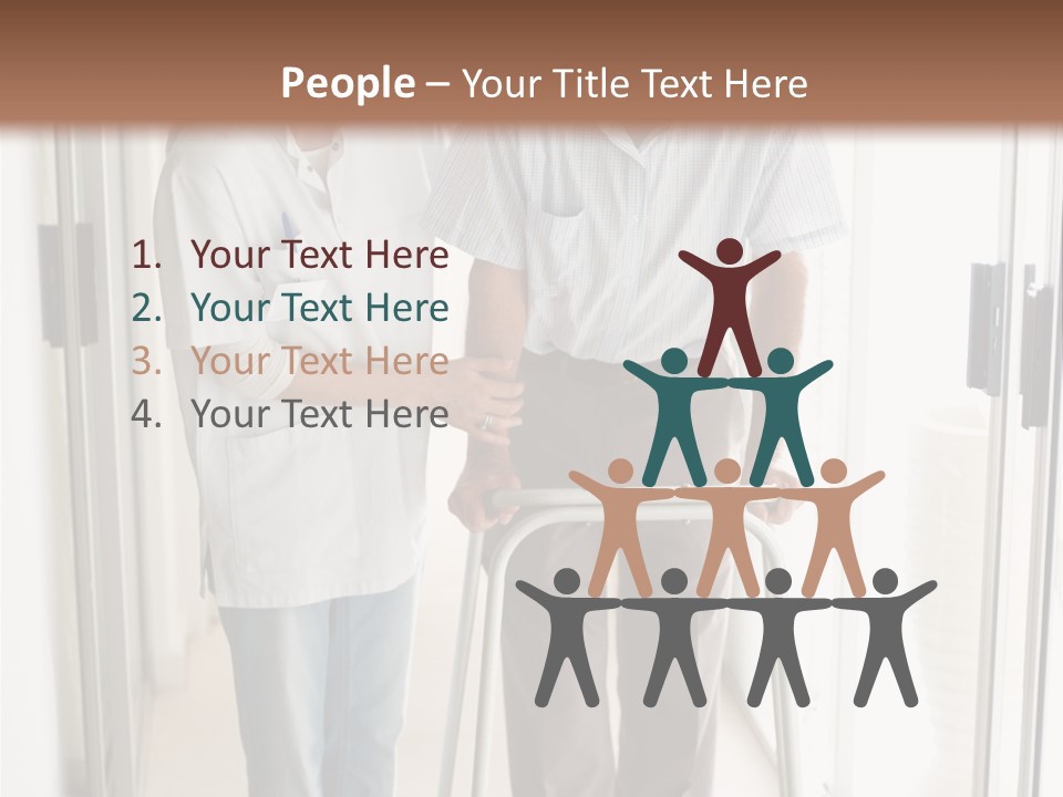 A Nurse Helping A Patient With A Walker PowerPoint Template