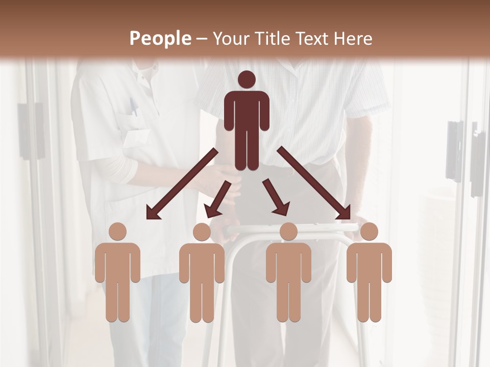 A Nurse Helping A Patient With A Walker PowerPoint Template