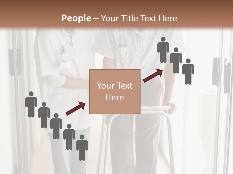 A Nurse Helping A Patient With A Walker PowerPoint Template