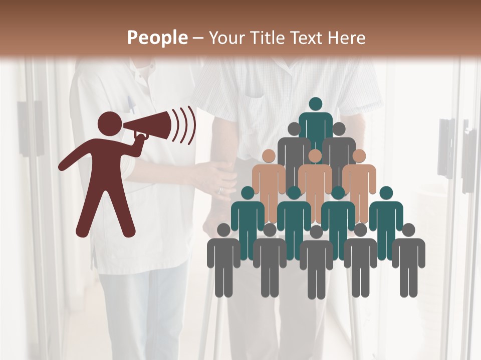 A Nurse Helping A Patient With A Walker PowerPoint Template