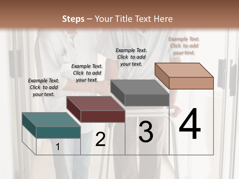 A Nurse Helping A Patient With A Walker PowerPoint Template