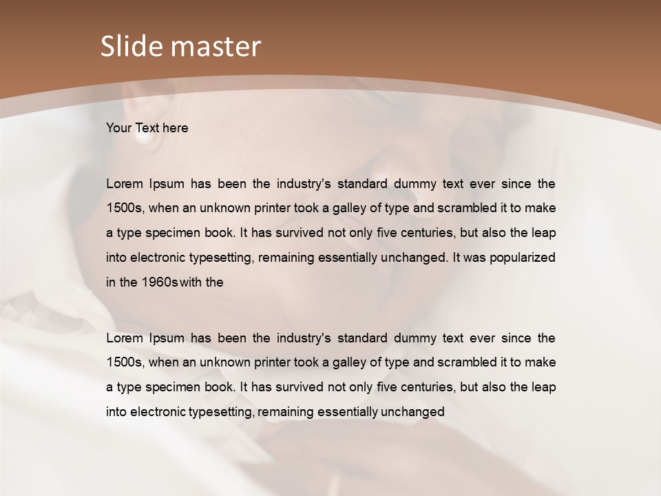 A Woman Sleeping In A Bed With Her Eyes Closed PowerPoint Template